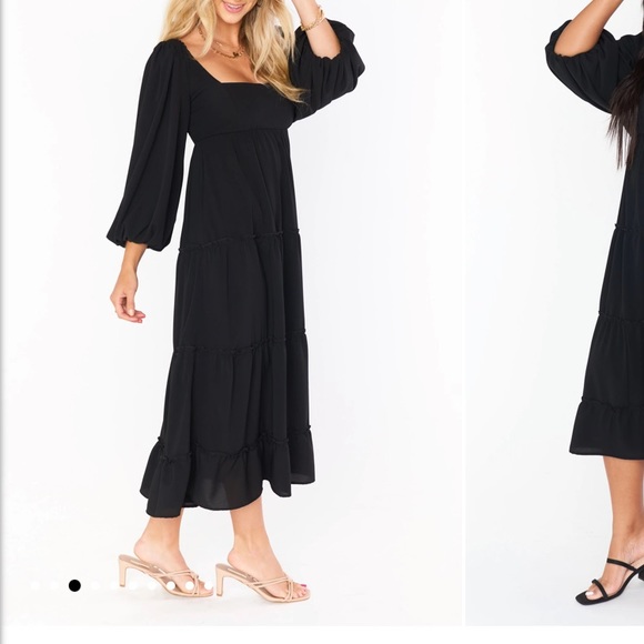 NWT Show Me Your Mumu Black Elaina Midi Dress - Picture 3 of 8